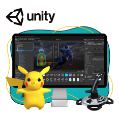 Мир игр на Unity 2D на популярном движке + AI-помощники - КИБЕРшкола программирования для детей, компьютерные курсы для школьников, начинающих и подростков - KIBERone г. Бердск